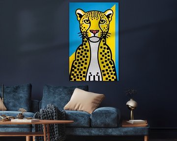 Pop Art cheeta in felle kleuren van Imperial Art House