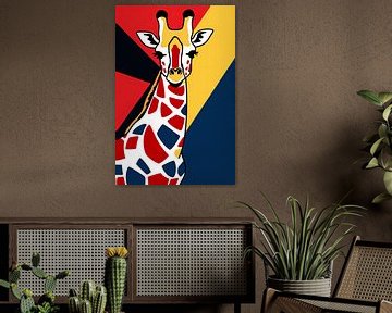 Kleurrijke abstracte giraffe kunst van Imperial Art House