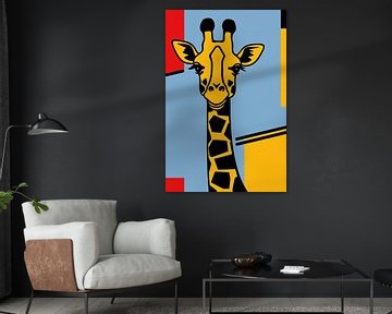 Giraffe in levendige kleuren van Imperial Art House