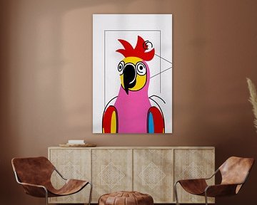 Kleurrijke popart vogel kunst van Imperial Art House