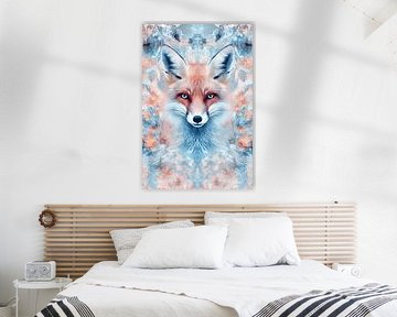 Porträt eines blauäugigen Fuchses