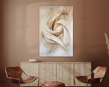 Wirbelnde Formen in neutralen Farbtönen von Imperial Art House