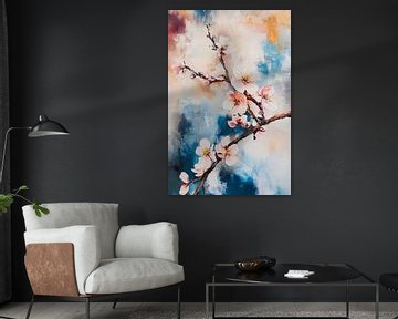 Bloeiende bloesem op schilderij van Imperial Art House