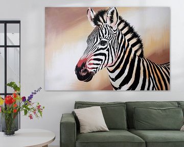 Pop-art zebra schilderij canvas van Imperial Art House