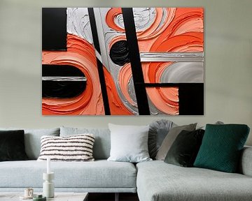 Abstracte kunst in warme tinten van Imperial Art House