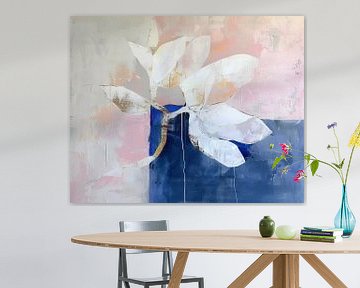 Moderne Bloem van Abstract Schilderij
