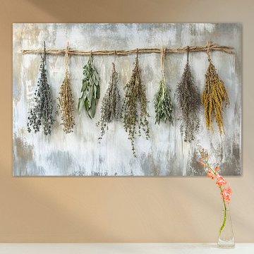 Getrocknete Kräuter auf Schnur von Imperial Art House