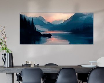 Bergmeer landschap van Poster Art Shop