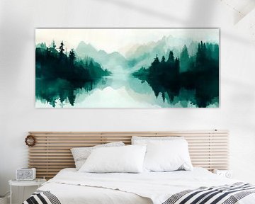 Mountain lake landscape by Poster Art Shop
