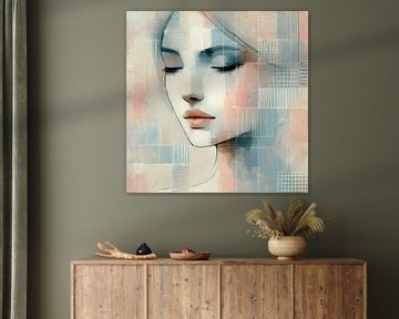 Pastel surfaces woman modern