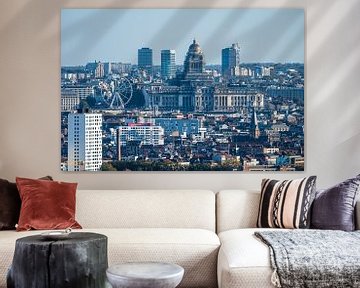 Panorama over het zuiden van Brussel van Werner Lerooy