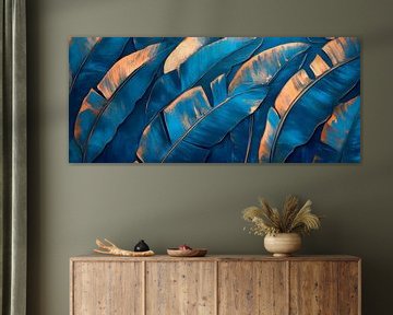 Blue leaves by Poster Art Shop