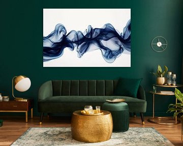 Blauw rookpatroon van Poster Art Shop