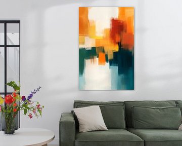 Kleurenspel abstract van Poster Art Shop