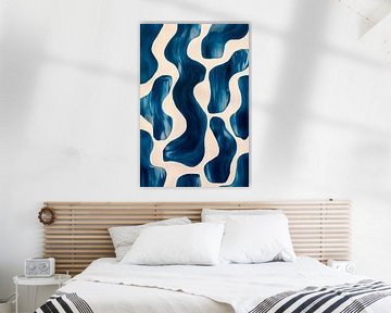 Wave pattern blue by Poster Art Shop