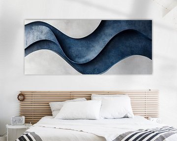 Wave pattern blue by Poster Art Shop