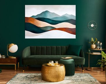 Abstract landschap van Poster Art Shop