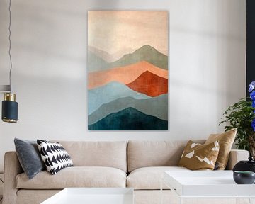 Mountain landscape pastel by Poster Art Shop