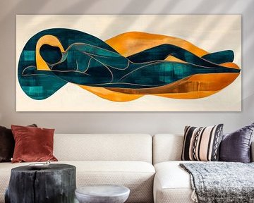 Abstract figuur van Poster Art Shop