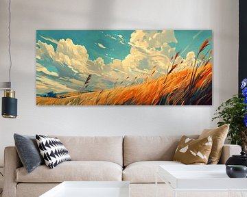 Clouds over fields by Poster Art Shop