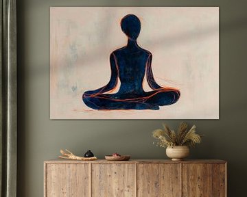 Meditatie Silhouet van Poster Art Shop