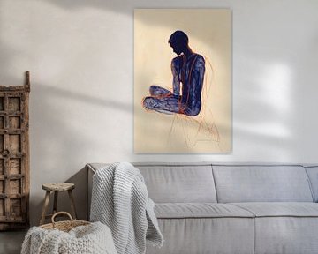Zittend figuur van Poster Art Shop