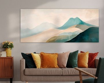 Berglandschaft Aquarell von Poster Art Shop