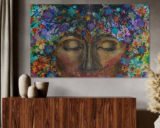 Voorbeeld van het werk in een kamer