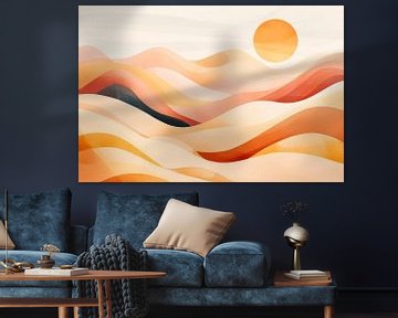 Woestijnlandschap zonsondergang van Poster Art Shop