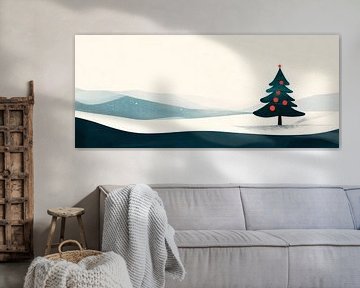 Kerstboom winter van Poster Art Shop