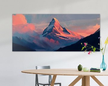 Mountain landscape sunset by Poster Art Shop