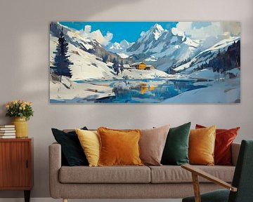 Berglandschap winter van Poster Art Shop