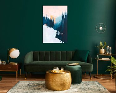 Voorbeeld van het werk in een kamer