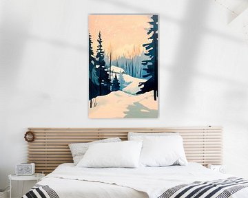 Winterlandschap van Poster Art Shop