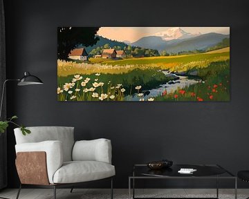 Idyllic mountain landscape by Poster Art Shop