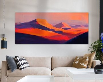 Mountain landscape sunset by Poster Art Shop