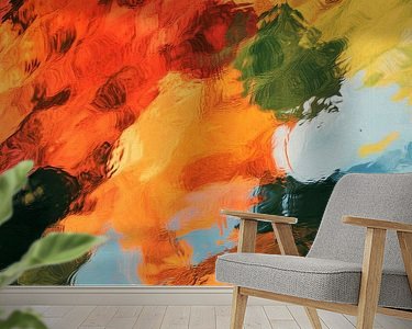 Voorbeeld van het werk in een kamer