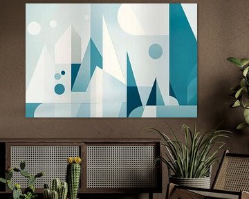 Geometric landscape by Poster Art Shop
