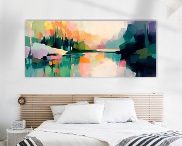 Kleurrijk landschap van Poster Art Shop
