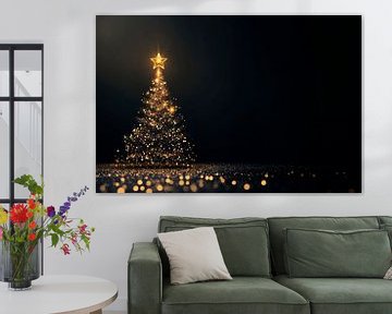 Kerstboom glamour van Poster Art Shop