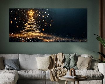 Kerstboom glamour van Poster Art Shop