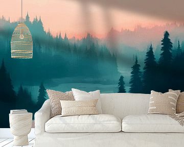 Bosreflectie van Poster Art Shop