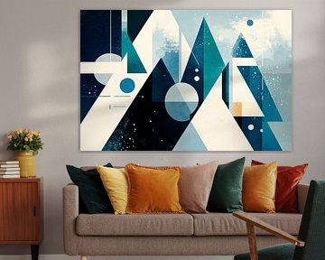 Geometric mountains by Poster Art Shop