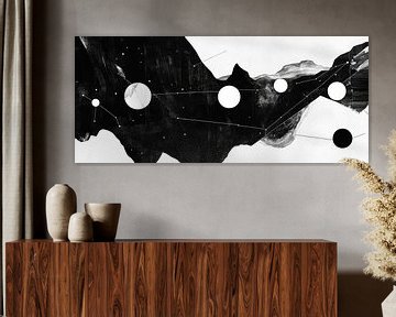 Galaxy zwart-wit van Poster Art Shop