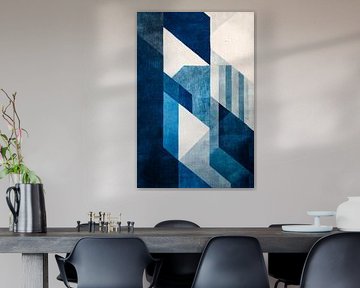 Geometric blue by Poster Art Shop