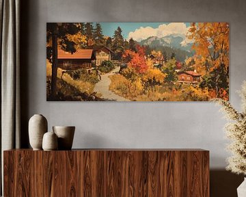 Herfstig berglandschap van Poster Art Shop