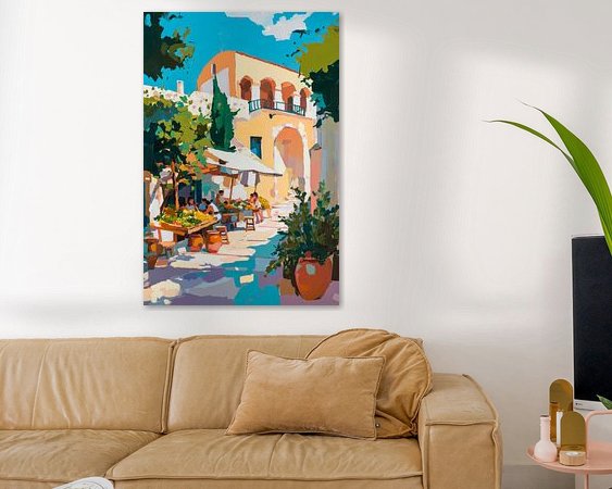 Voorbeeld van het werk in een kamer