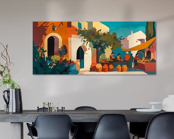 Voorbeeld van het werk in een kamer