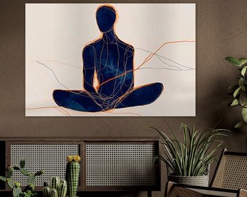 Meditating figure by Poster Art Shop