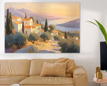 Coucher de soleil méditerranéen sur Poster Art Shop